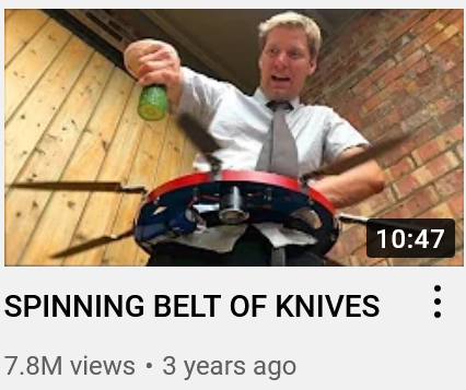 A man with too many spinning knives